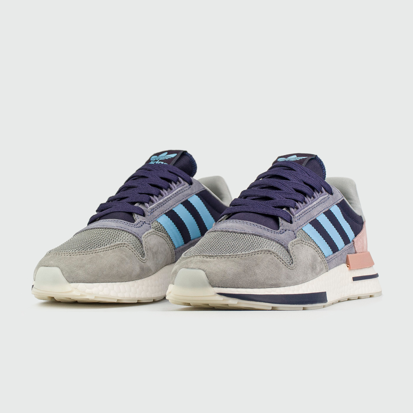 Кроссовки Adidas ZX 500 Boost Grey / Blue Str. Кроссовки Adidas ZX 500 Boost Grey / Blue Str.