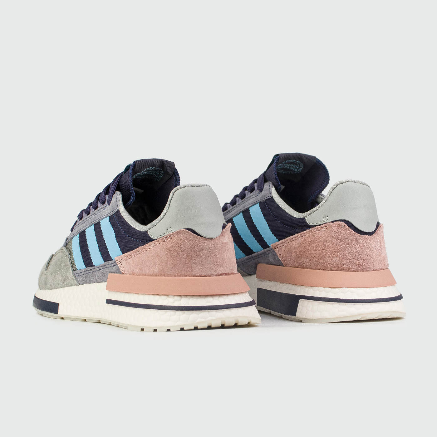 Кроссовки Adidas ZX 500 Boost Grey / Blue Str. Кроссовки Adidas ZX 500 Boost Grey / Blue Str.