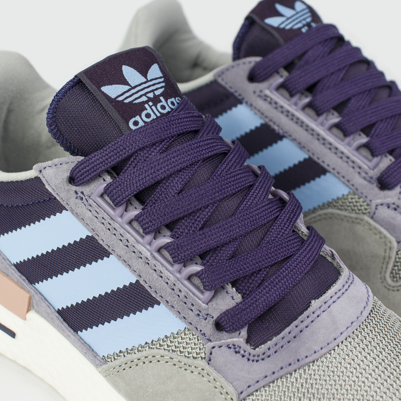 Кроссовки Adidas ZX 500 Boost Grey / Blue Str. Кроссовки Adidas ZX 500 Boost Grey / Blue Str.