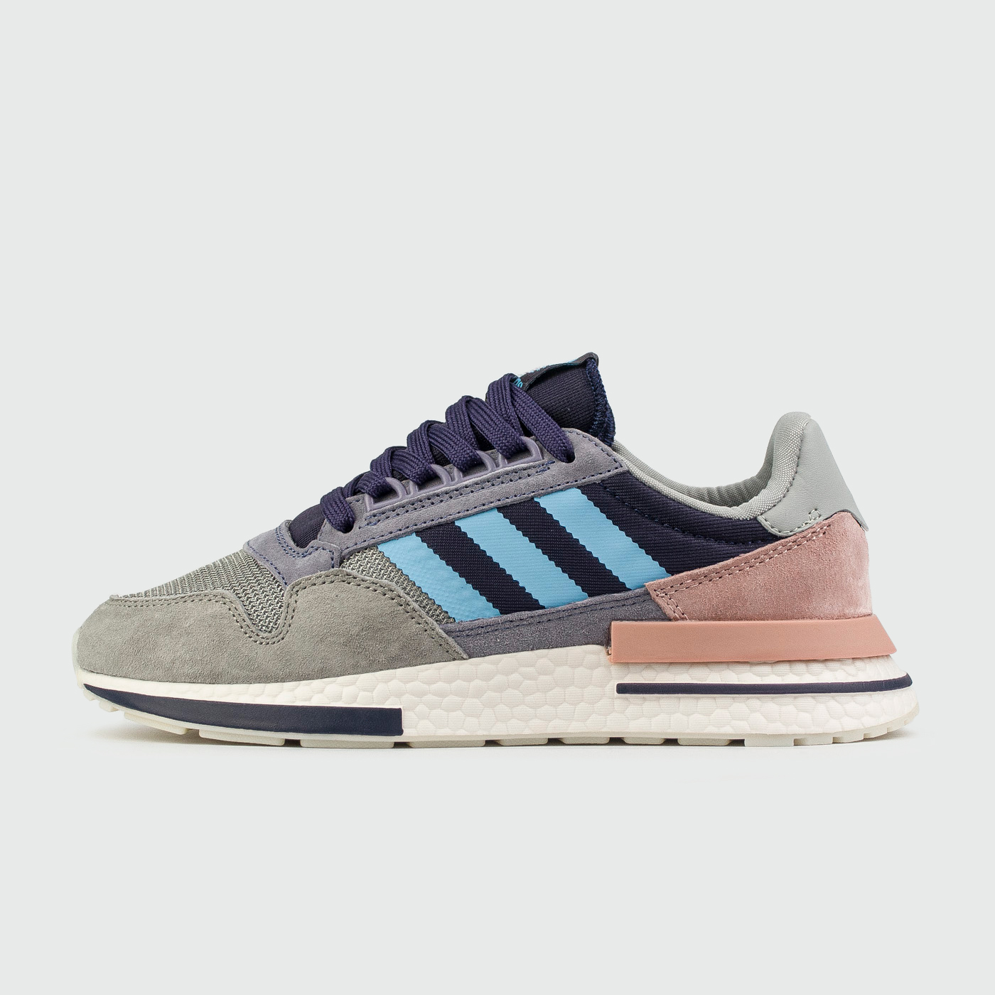 Кроссовки Adidas ZX 500 Boost Grey / Blue Str. Кроссовки Adidas ZX 500 Boost Grey / Blue Str.