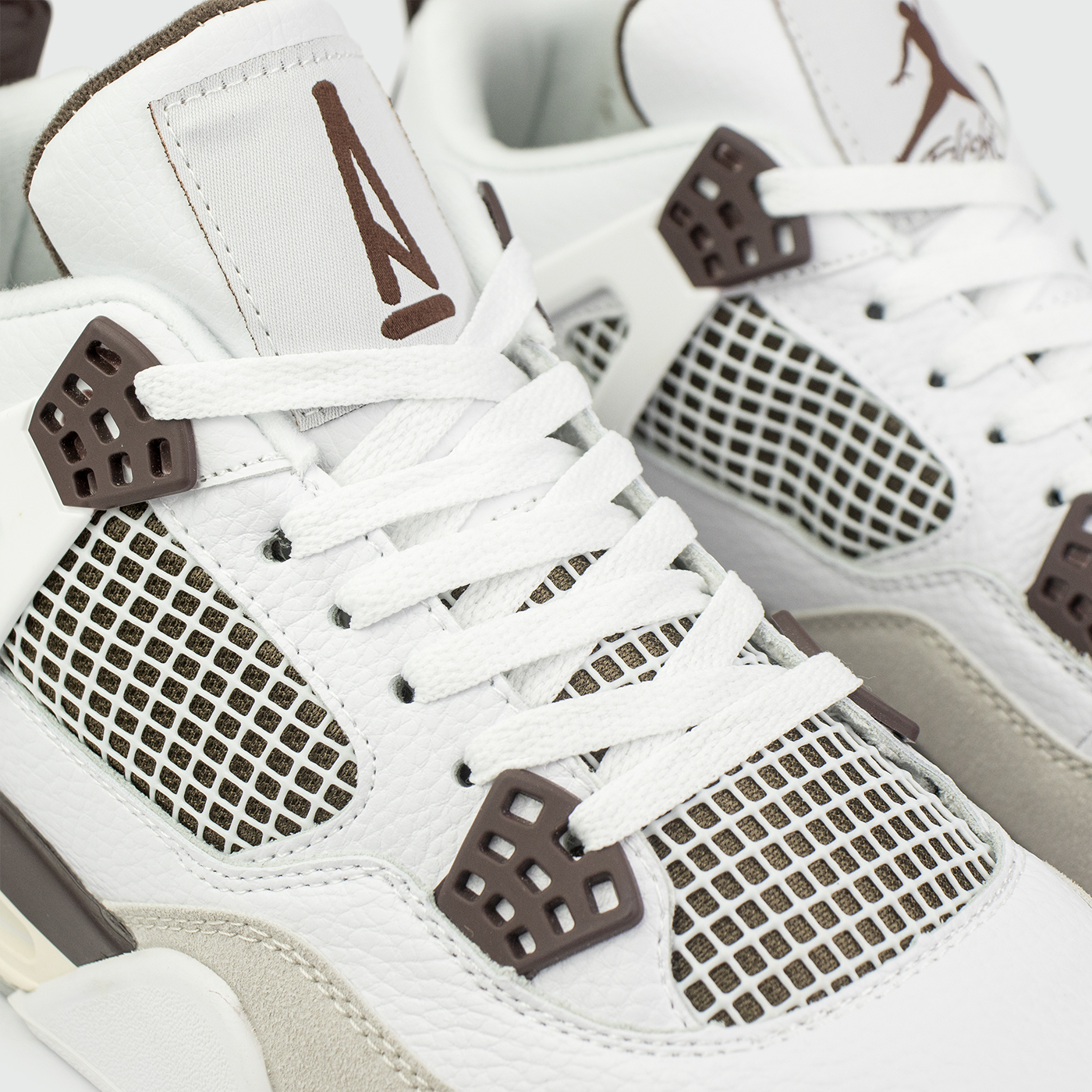 Кроссовки Nike Air Jordan 4 x A Ma Maniere Qual. White / Brown
