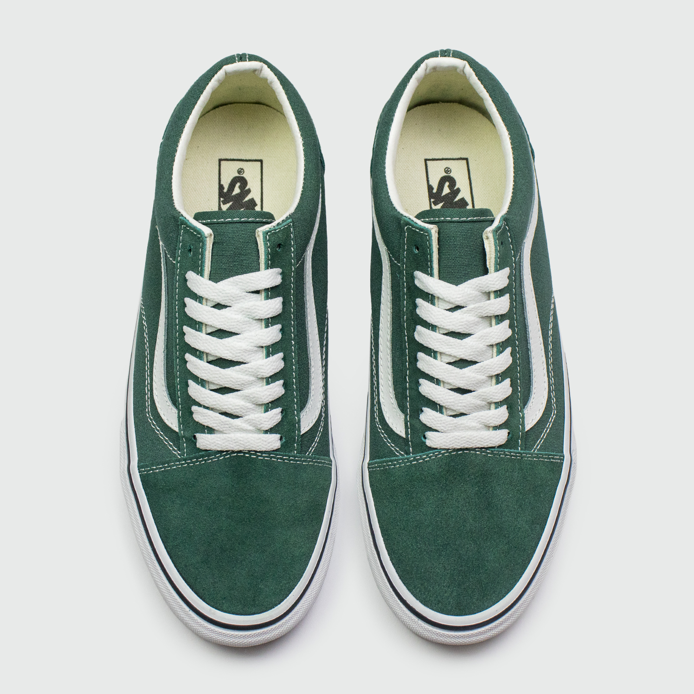 Кеды Vans Old Skool Wmns Green / White Кеды Vans Old Skool Wmns Green / White