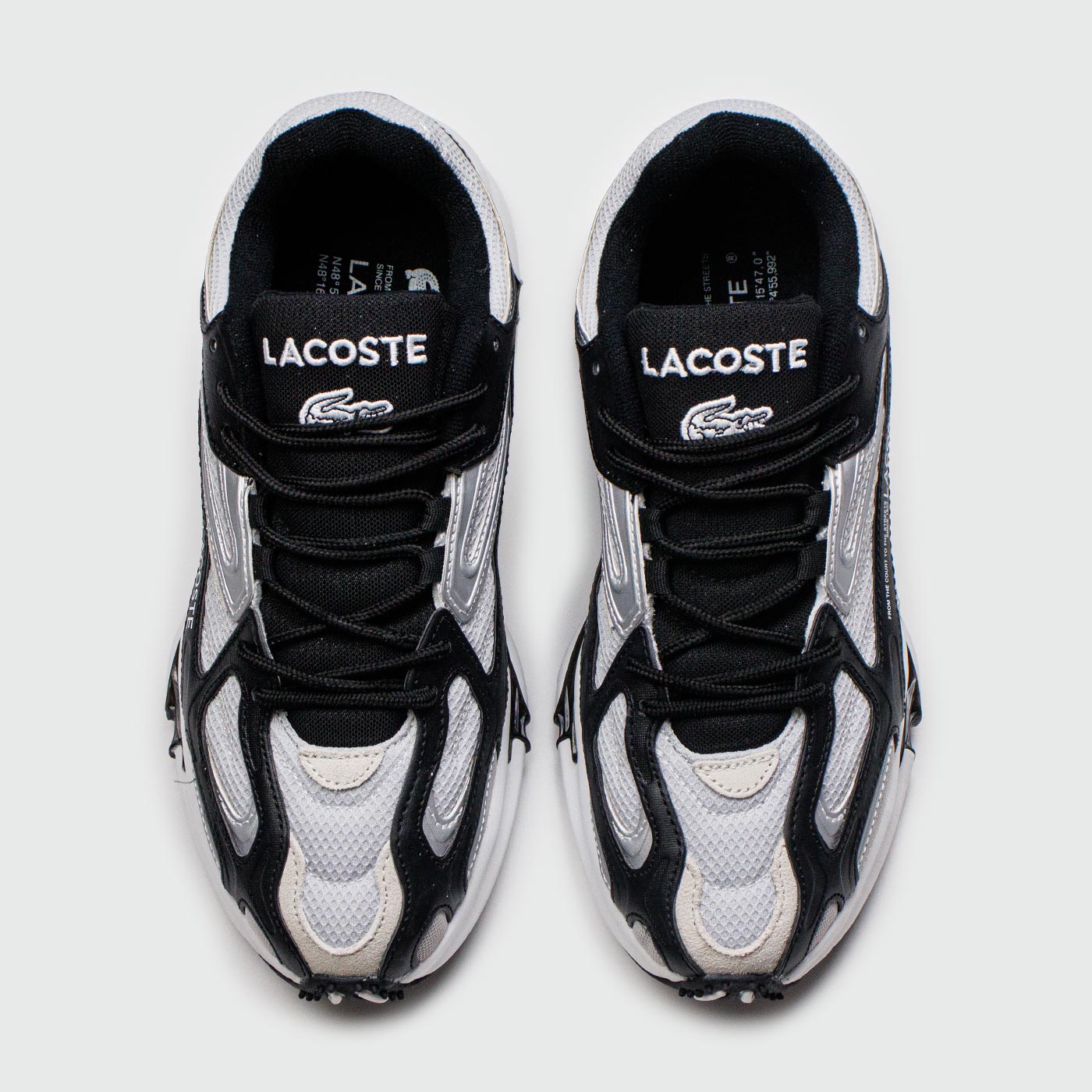 Кроссовки Lacoste LACOSTE L003 2K24 Silver Black White Кроссовки Lacoste LACOSTE L003 2K24 Silver Black White