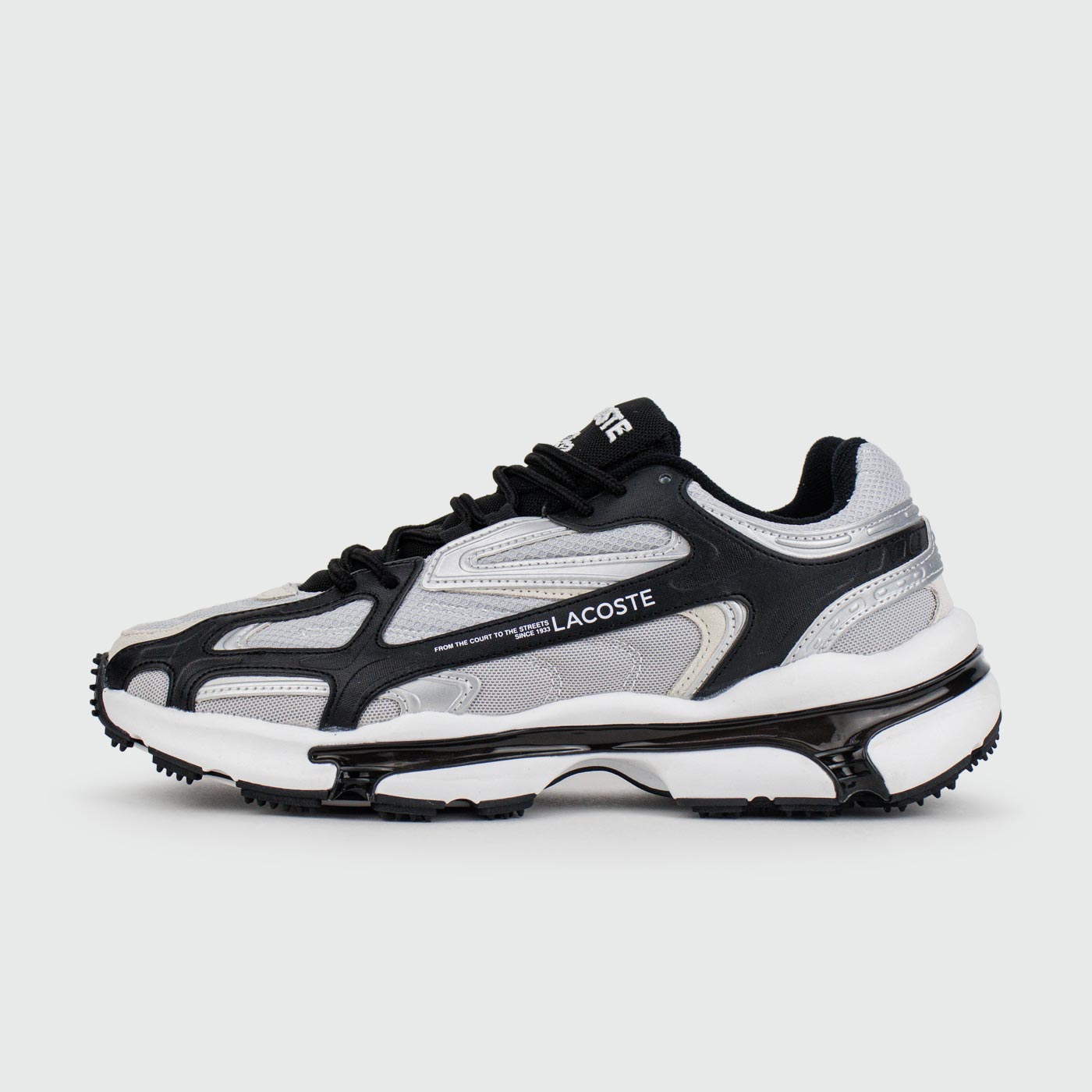 Кроссовки Lacoste LACOSTE L003 2K24 Silver Black White Кроссовки Lacoste LACOSTE L003 2K24 Silver Black White