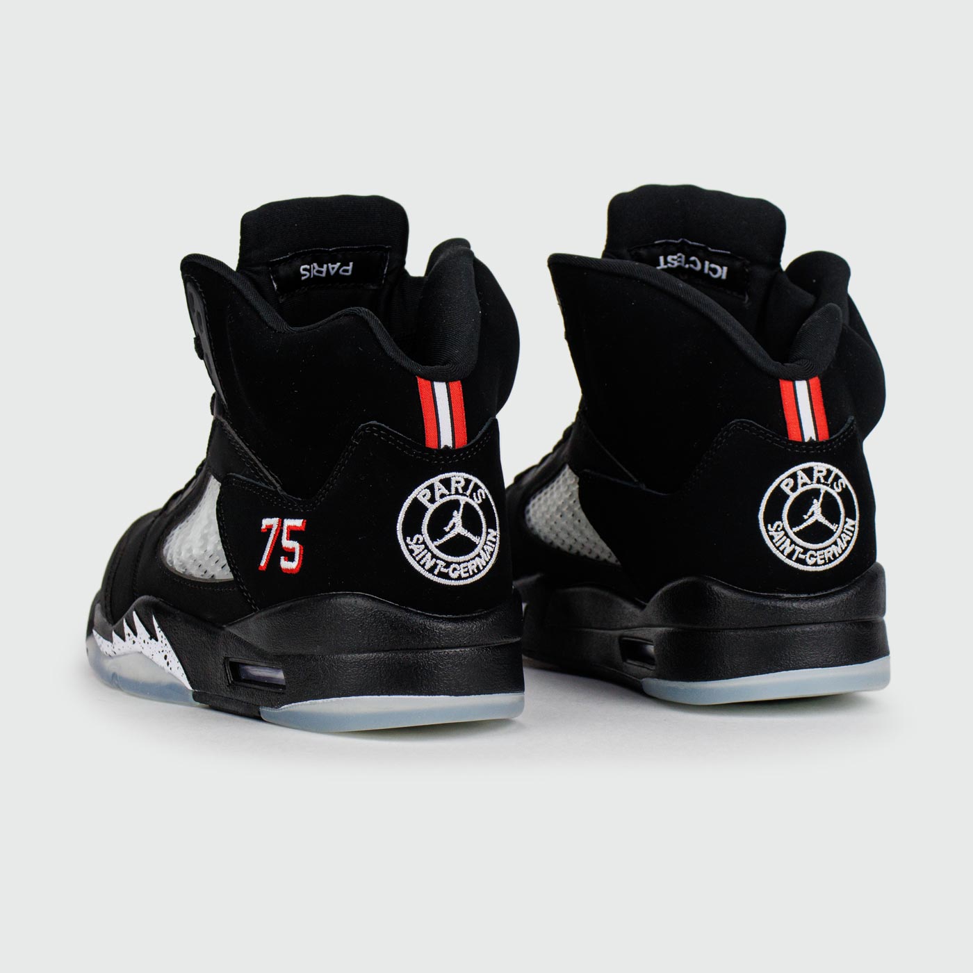Кроссовки Air Jordan 5 Black Silver x PSG Кроссовки Air Jordan 5 Black Silver x PSG